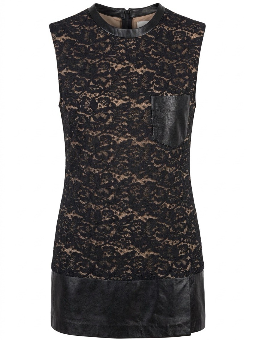 3.1 Phillip Lim Leather with Lace Mini Dress